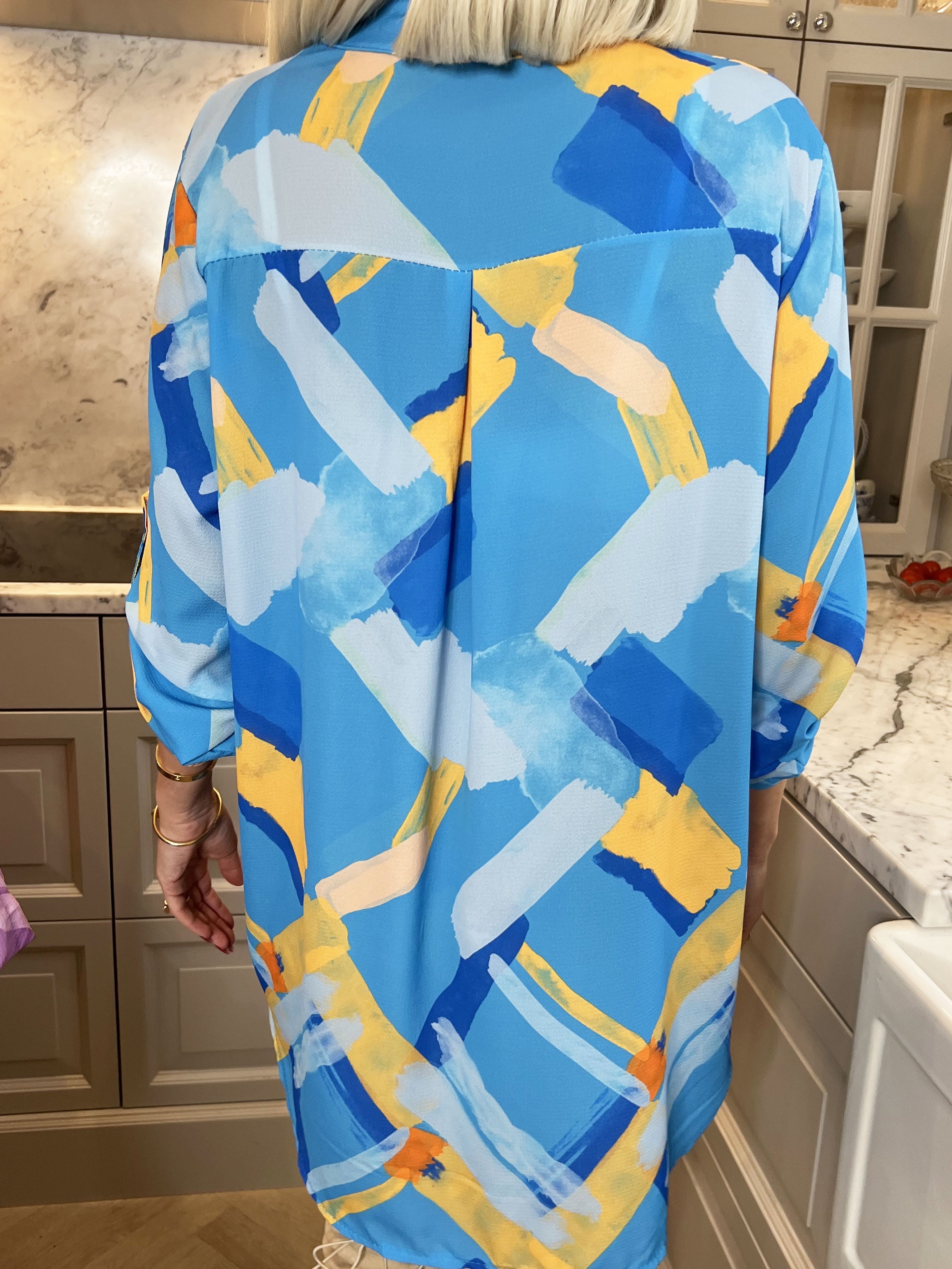 Vanesa Art - Mönstrad flerfärgad tunika